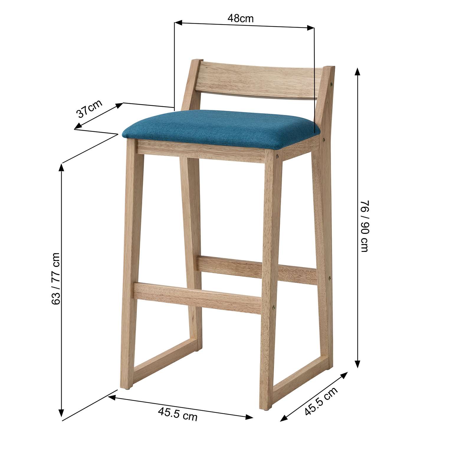 ezra bar stool dimensions