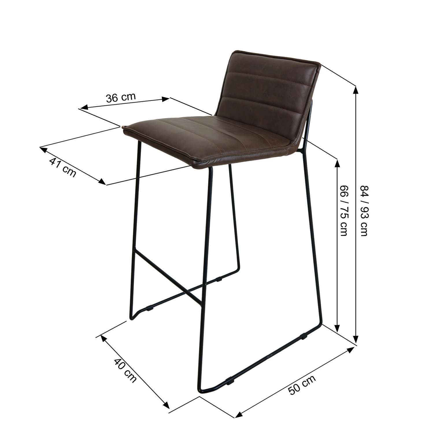 kai bar stool dimensions