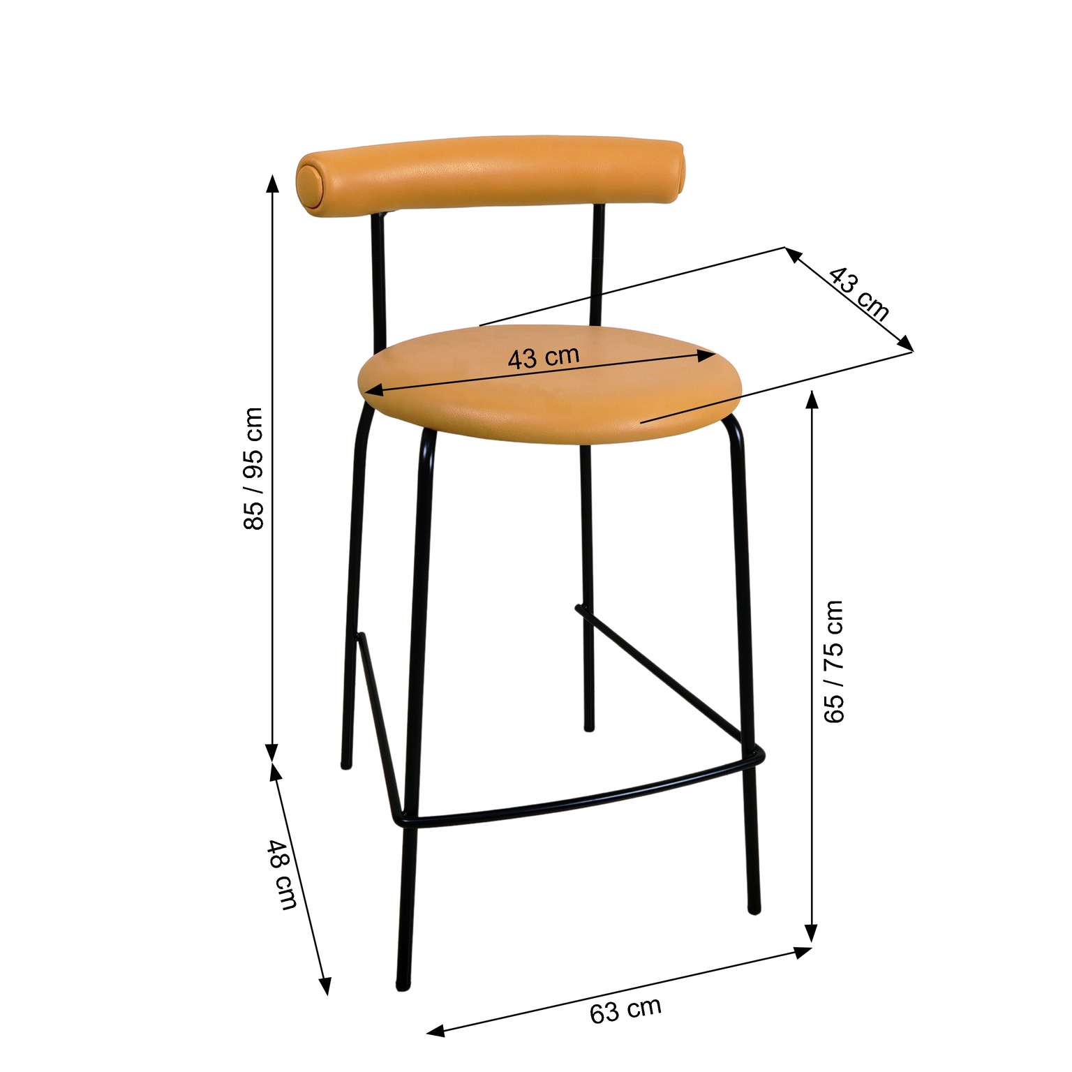 luca bar stool dimensions