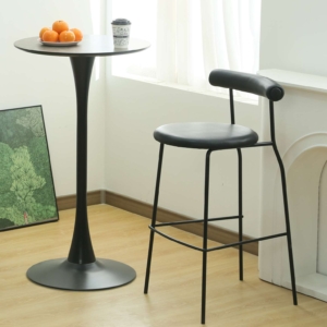 luca bar stool with pub table closeup