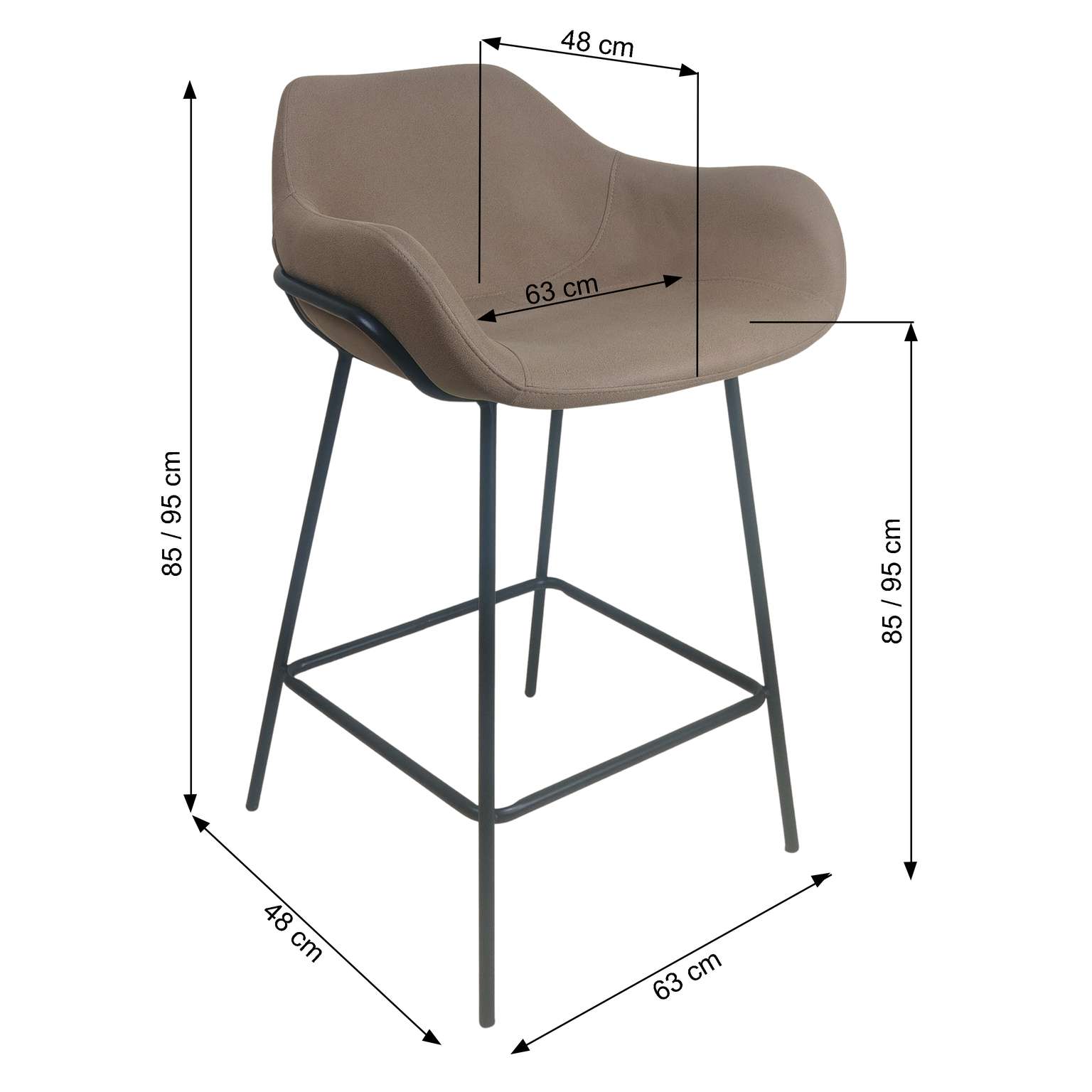 milo bar stool dimensions