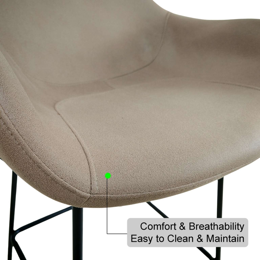 milo bar stool leathaire upholstery